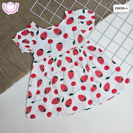 Sweet Strawberry Printed Cotton Frock Sweet Strawberry Printed Cotton Frock