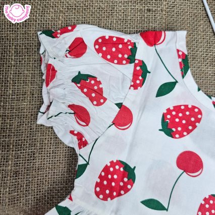 Sweet Strawberry Printed Cotton Frock Sweet Strawberry Printed Cotton Frock