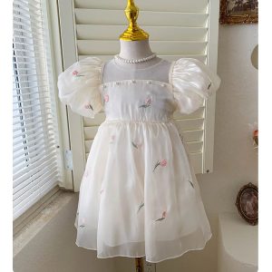 Pretty Pastle Party Dress (Beige)