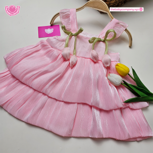 Tulip Charm Baby Dress (Pink)