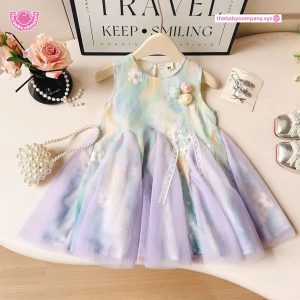 Pastel Floral Baby Party Dress