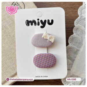 Lavender Bow Baby Hair Clip Set – 2 Pieces